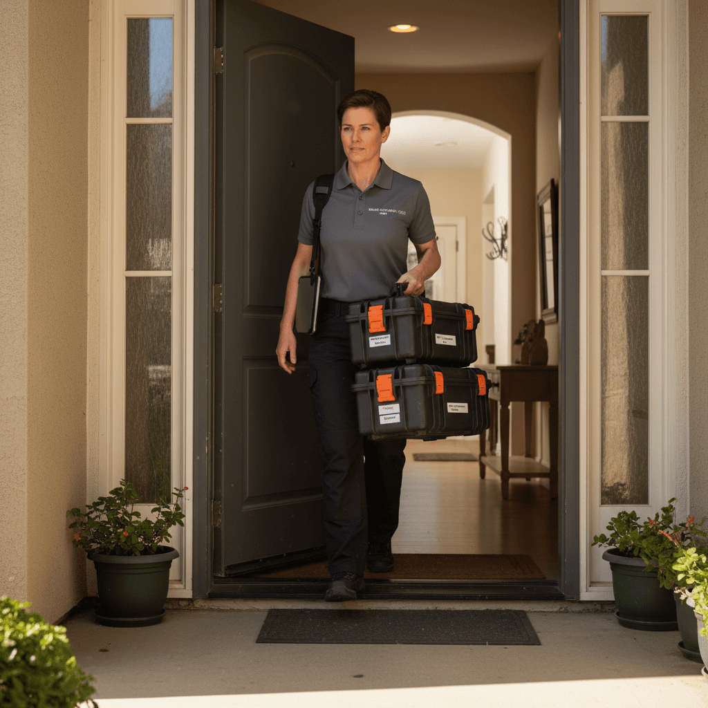 Emergency pest control response at residence